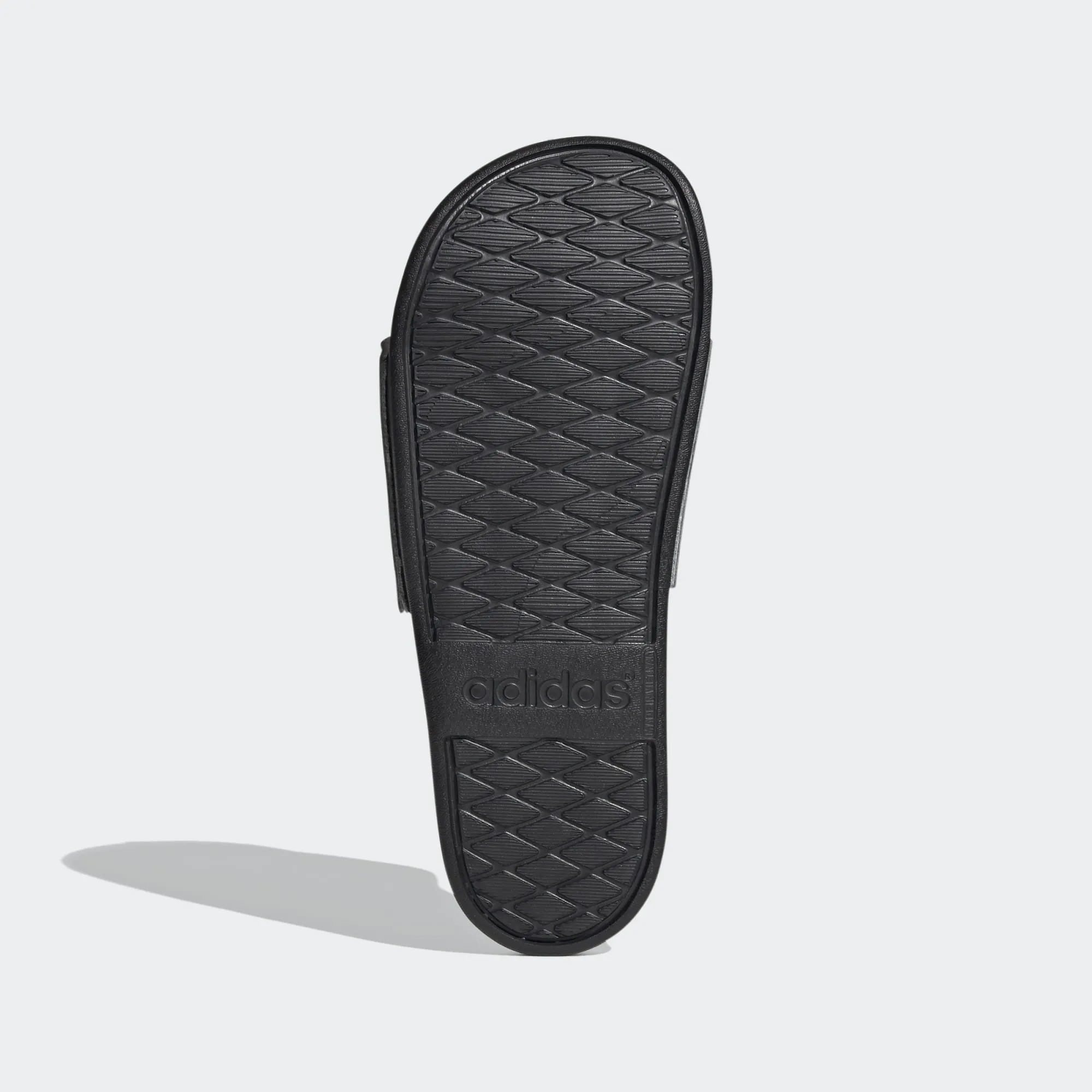 Adidas Adilette Cloudfoam Comfort Monotone Metallic Slides (Silver/Black)(FW7683)