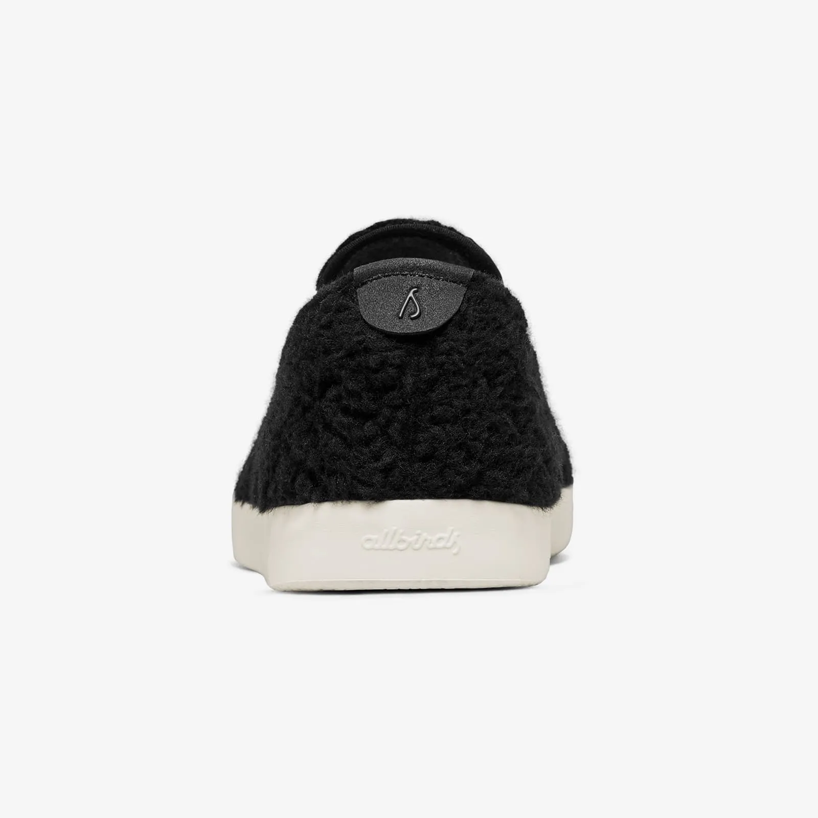 Allbirds Wool Lounger Fluffs- LIMITED EDITION: Natural Black (Cream Sole)