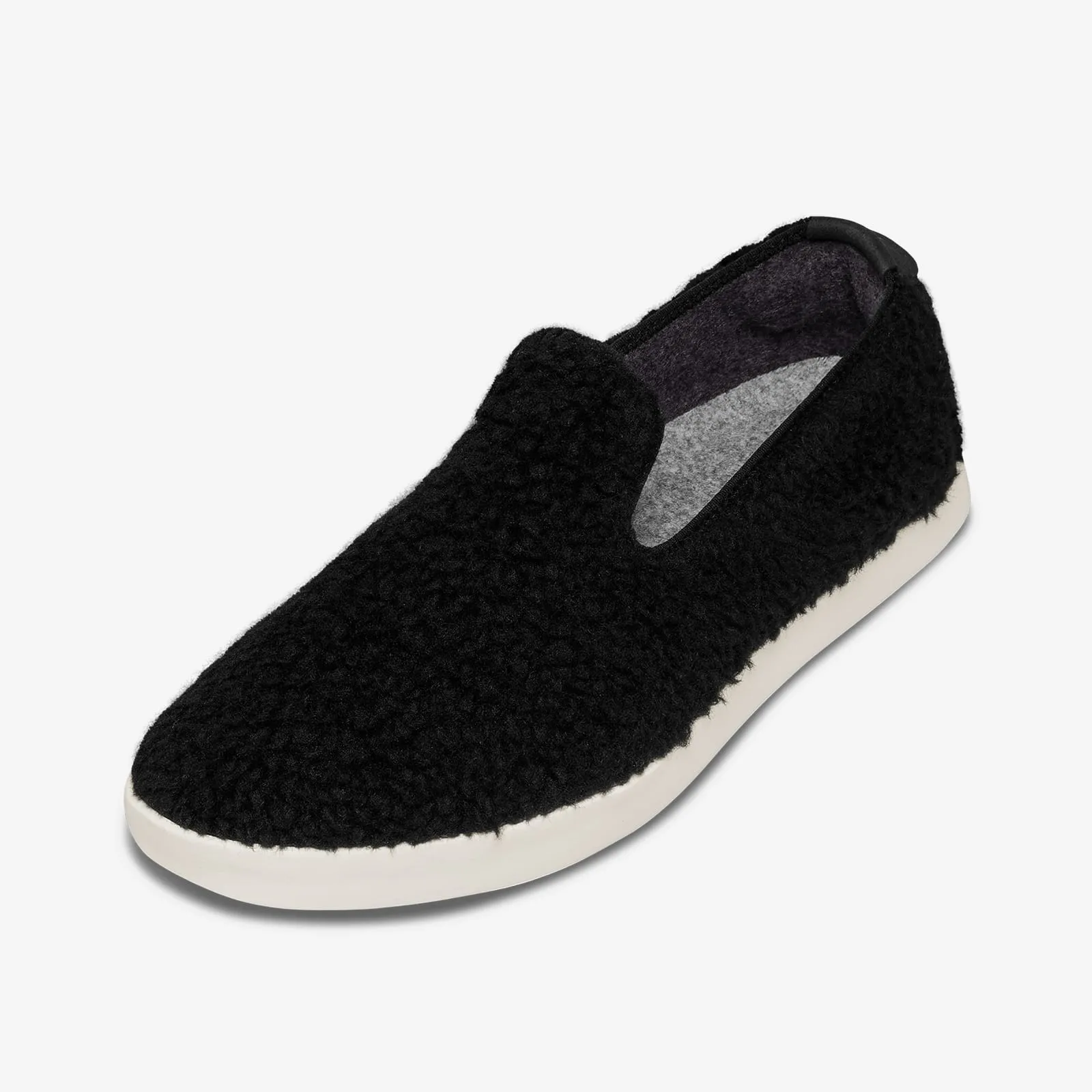 Allbirds Wool Lounger Fluffs- LIMITED EDITION: Natural Black (Cream Sole)
