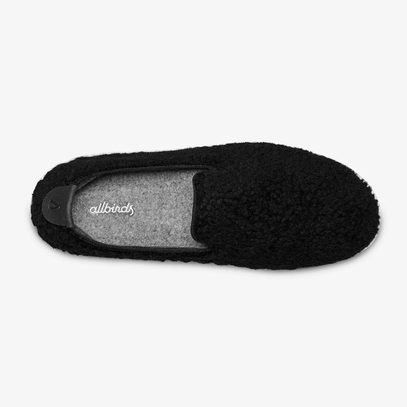 Allbirds Wool Lounger Fluffs- LIMITED EDITION: Natural Black (Cream Sole)