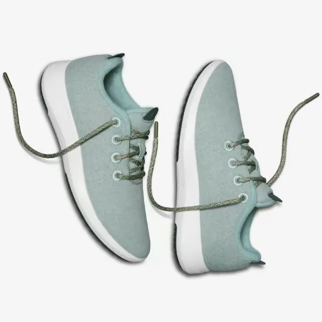 Allbirds Wool Runners Mizzles - CLASSICS: Light Green Color (White Sole)