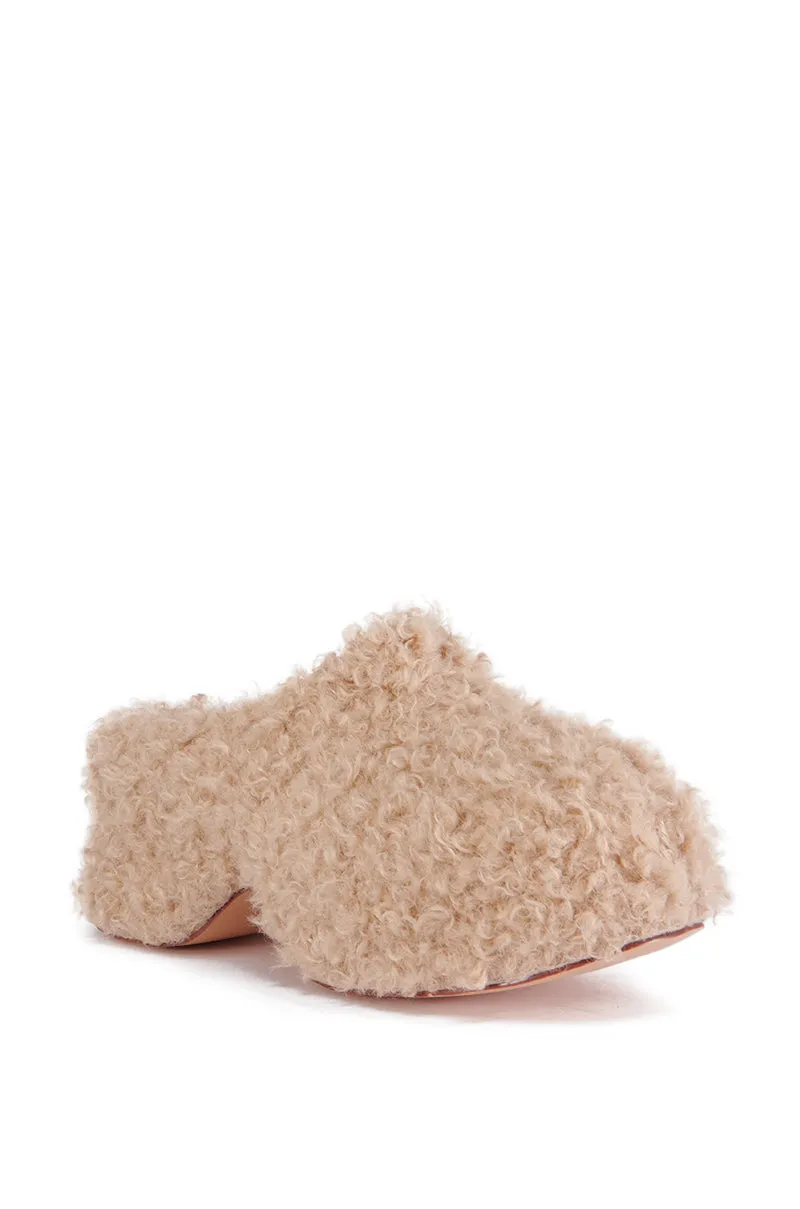 AZALEA WANG MORTICIA BROWN SHERPA CLOG