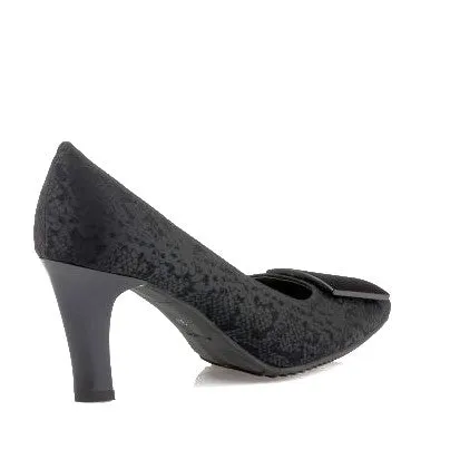 BEATRICE 70224 Textile & Leather Mid Heels
