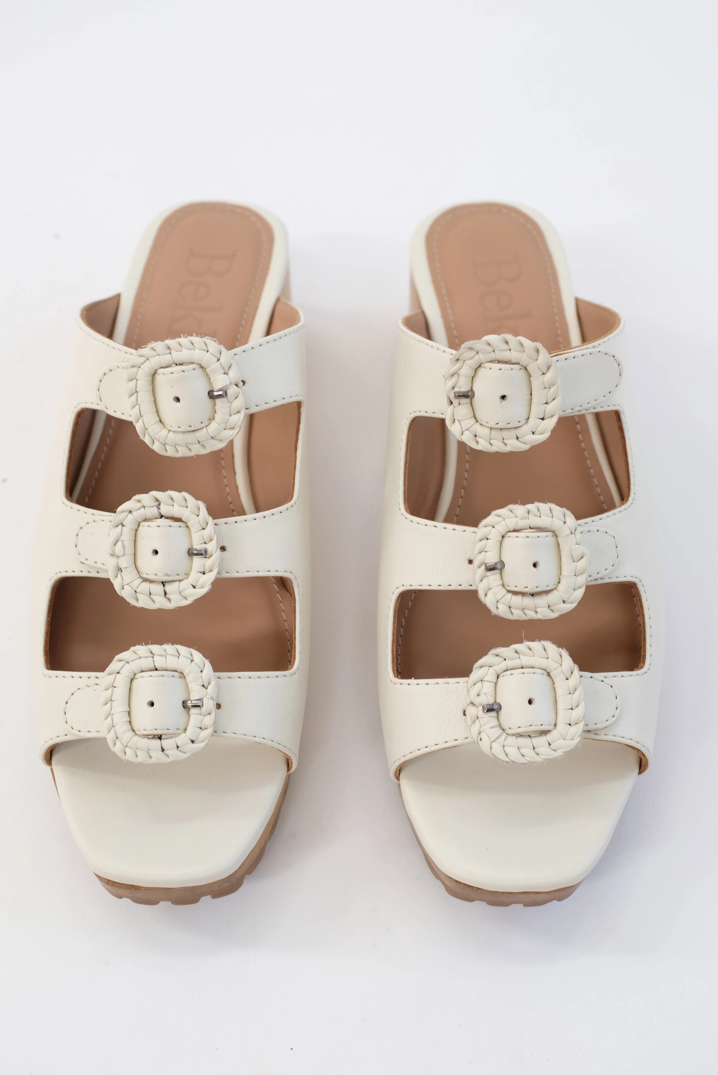 Beklina Buckle Clog Off White