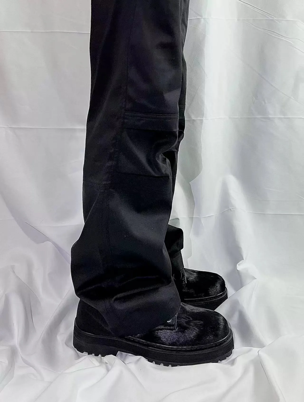 Black Lace-Up Derby Shoes
