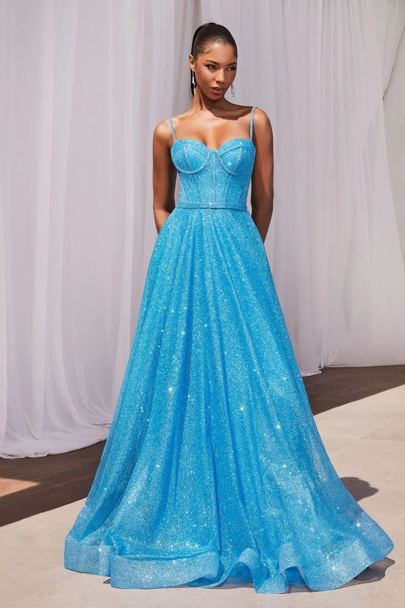 CDS483 Ladivine GLITTER BALL GOWN