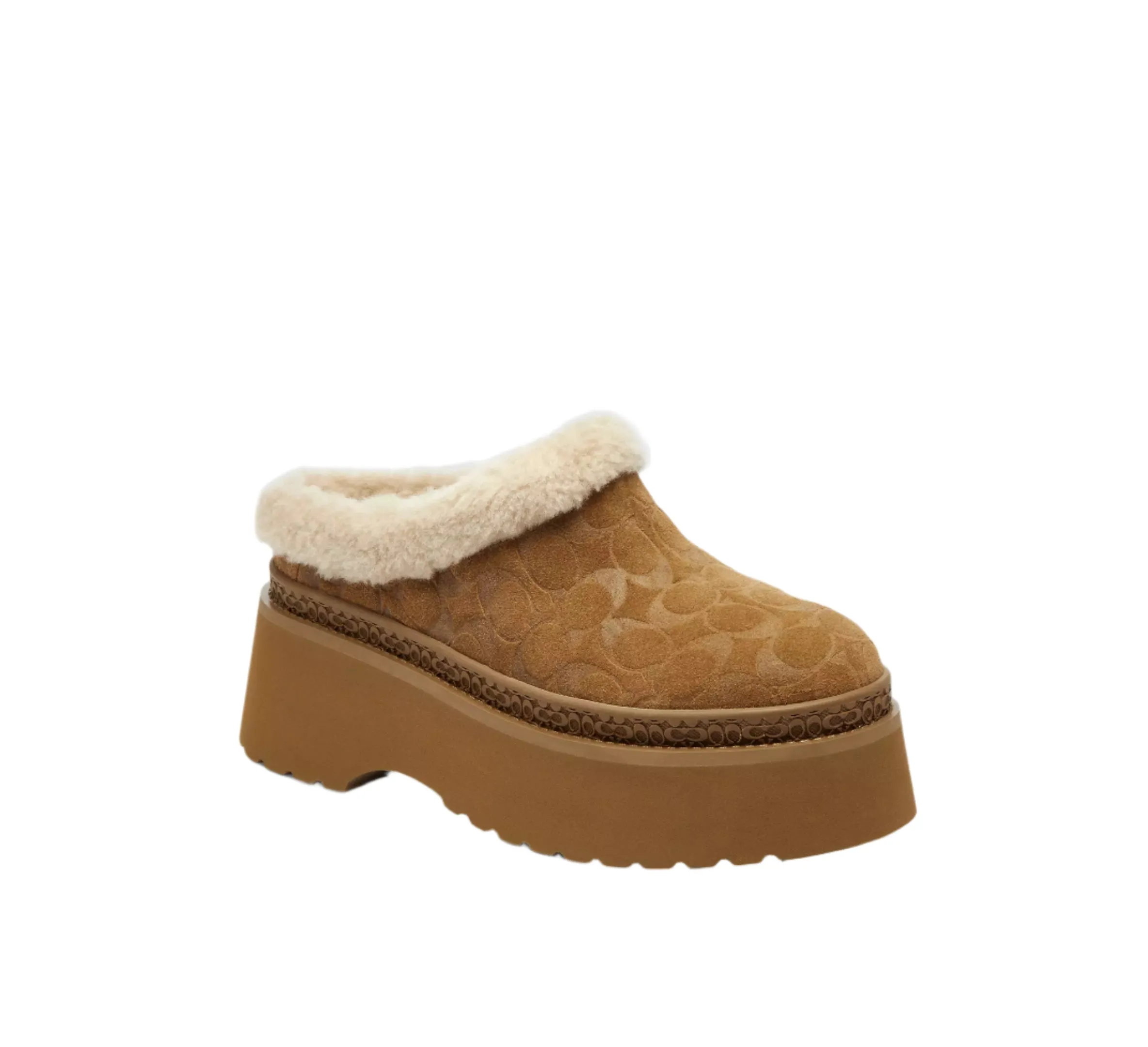 Coach Womens Cecelia Signature Suede Clogs