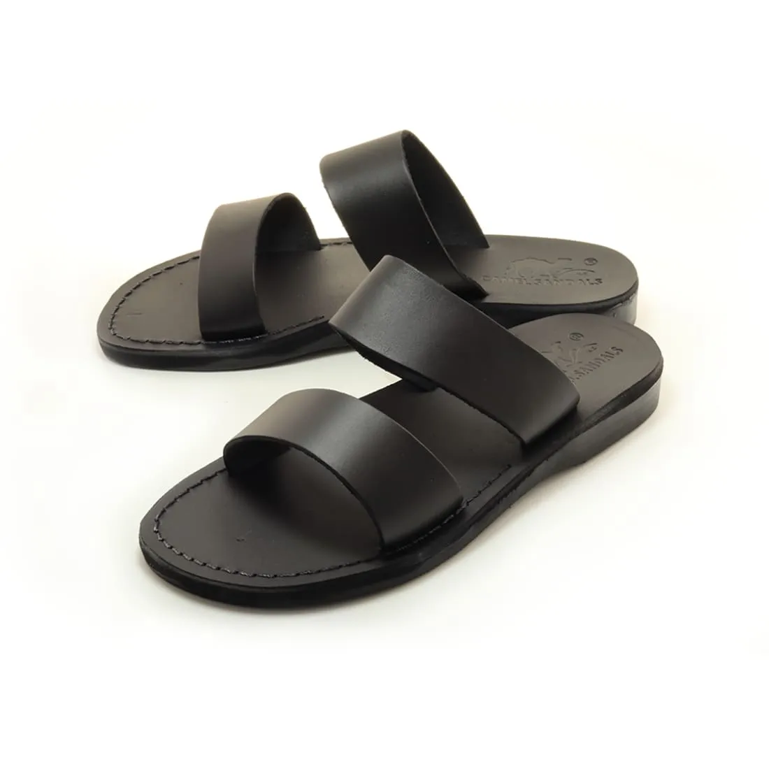 Doron - Black leather slip-on sandal