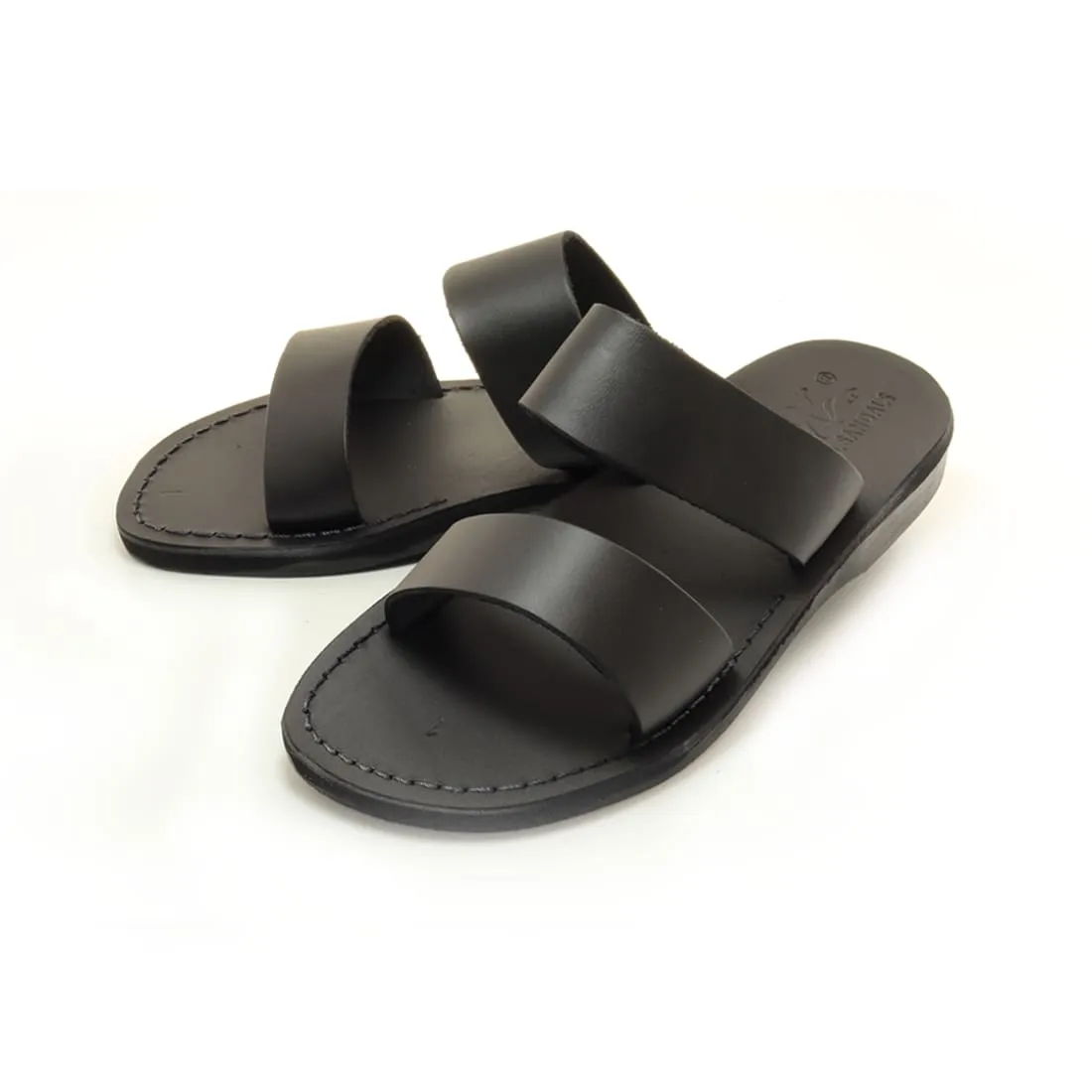 Doron - Black leather slip-on sandal