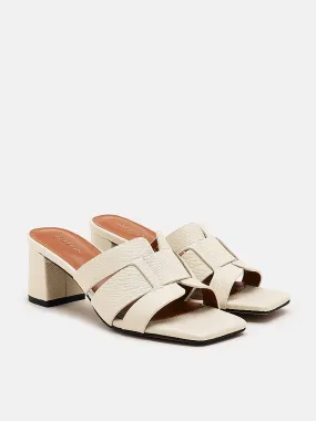 Elmira Cowhide Leather Heels