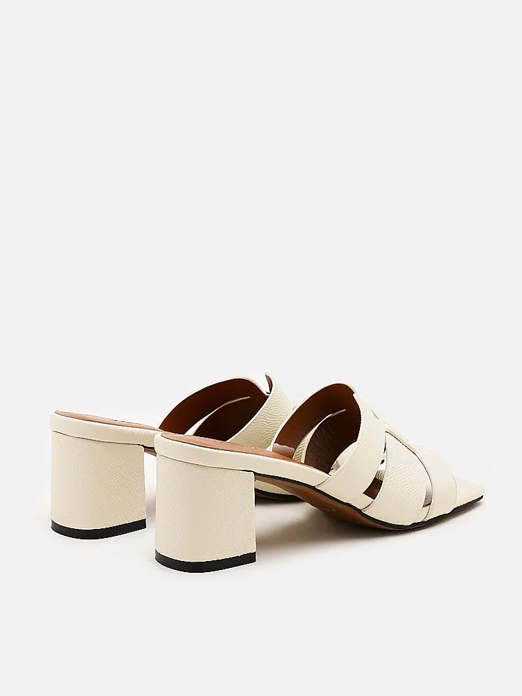 Elmira Cowhide Leather Heels