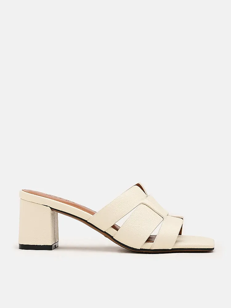 Elmira Cowhide Leather Heels
