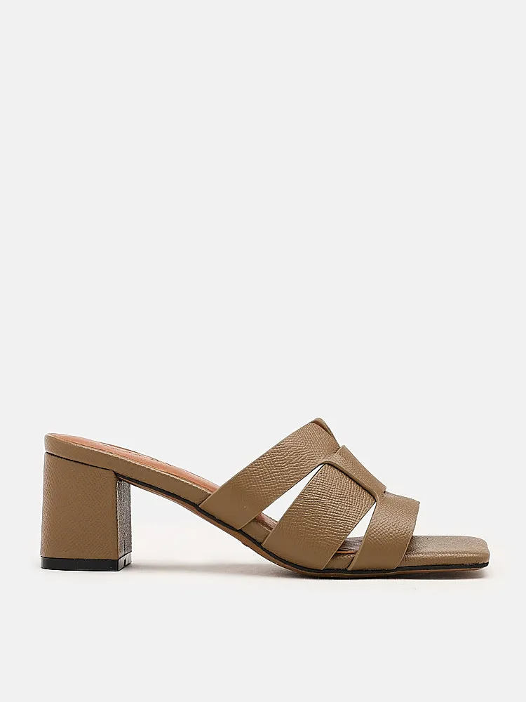 Elmira Cowhide Leather Heels
