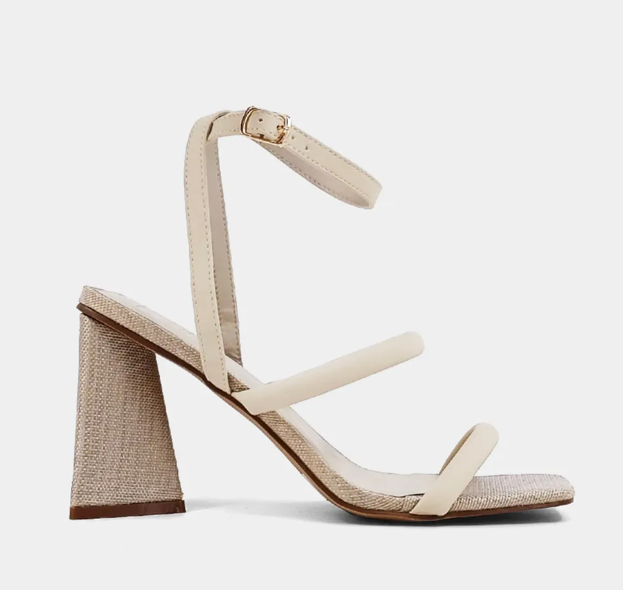 Evangeline Bone Woven Heels