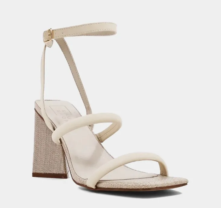Evangeline Bone Woven Heels