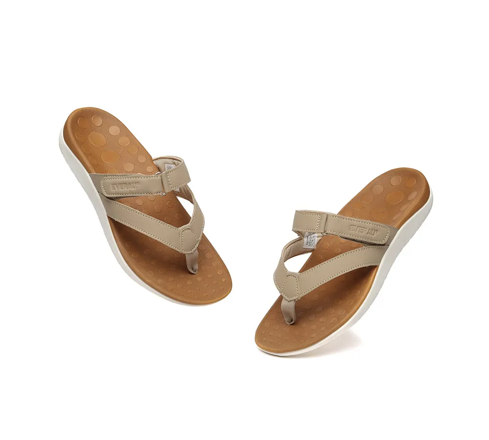 EVERAU® Arch Support Hook and Loop Orthotic Thongs