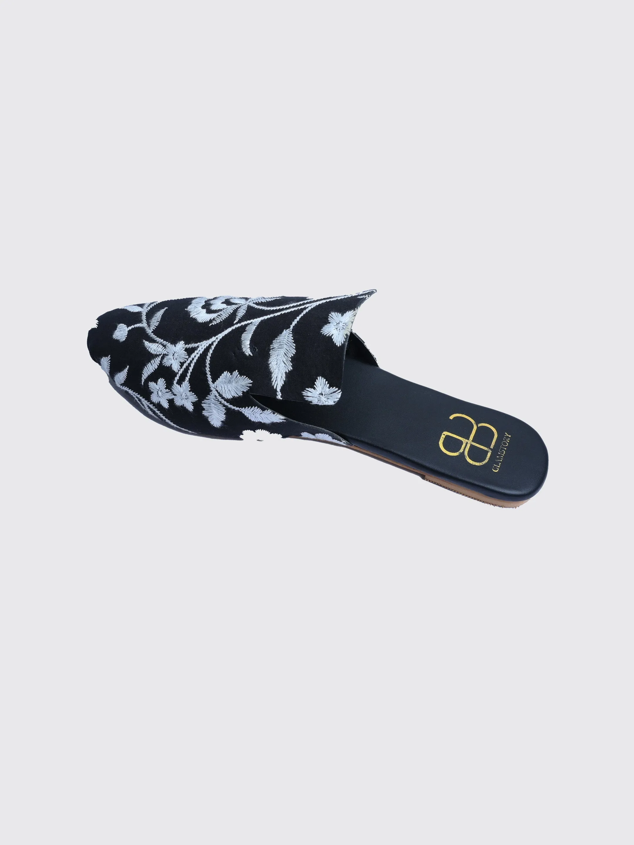 Firdaus Embroidered Flat Mules
