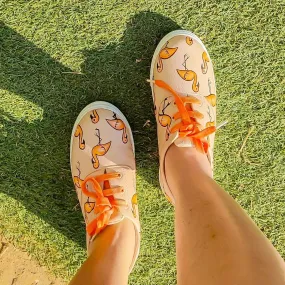 Flamingo in Nude Sneakers