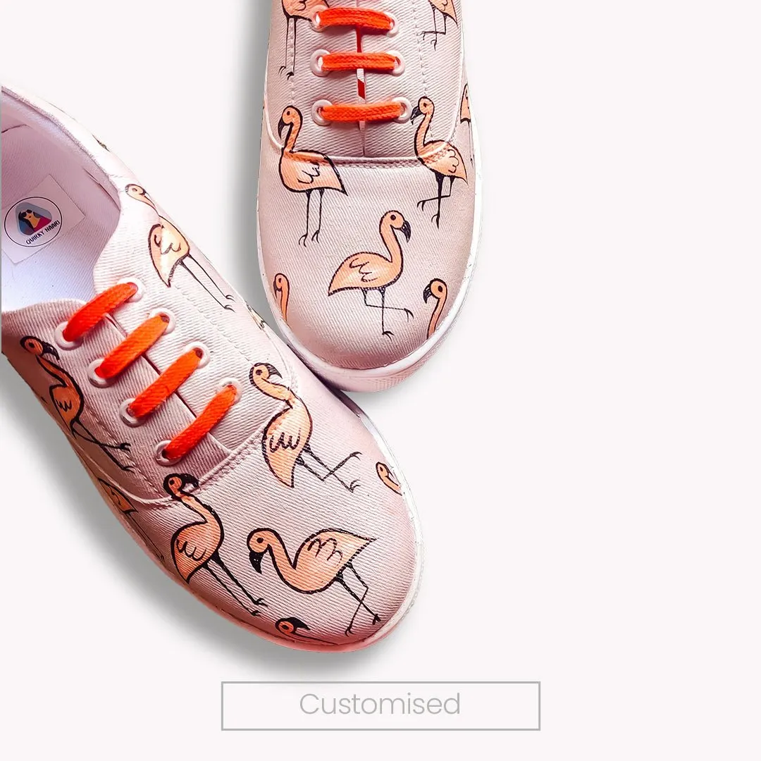 Flamingo in Nude Sneakers