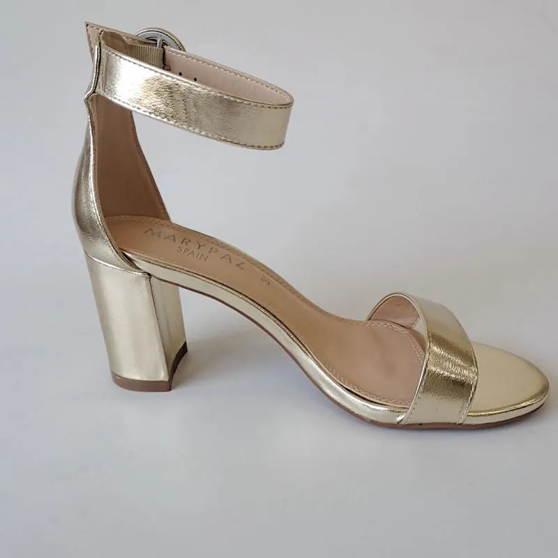 Funki Buys | Shoes | Women's Gold Block Heel Wedding Sandal