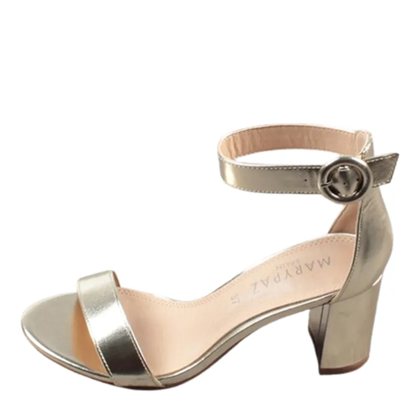 Funki Buys | Shoes | Women's Gold Block Heel Wedding Sandal