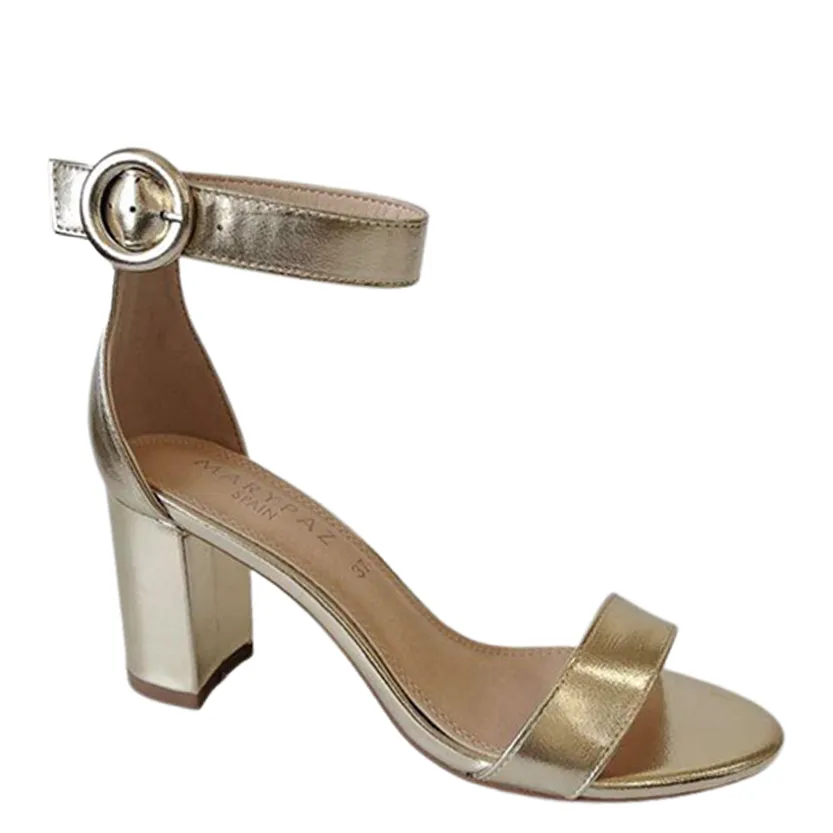 Funki Buys | Shoes | Women's Gold Block Heel Wedding Sandal