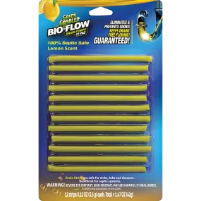 Green Gobbler Drain Strip Bioflow Lemon (12 Pack)