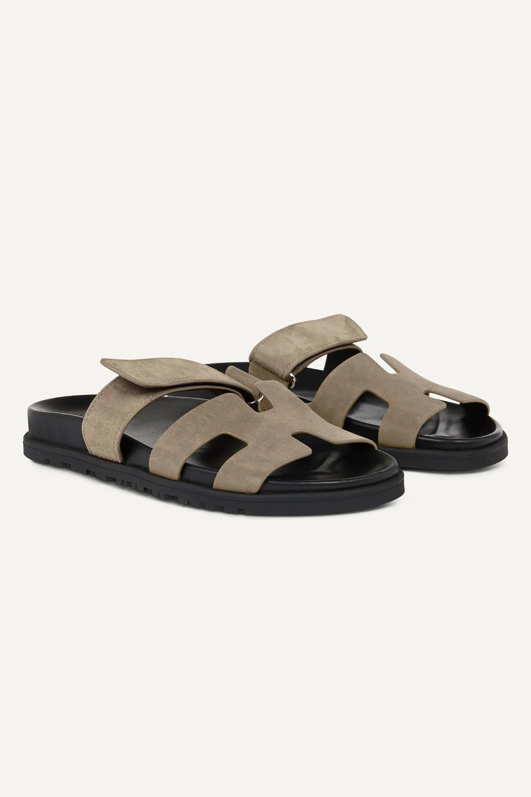 Harley Suede Slides in Beige