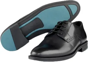 HEEL YOUR SOLE.Yago Derby Shoes, Premium Leather, Black, Breathable Foam Cushioning