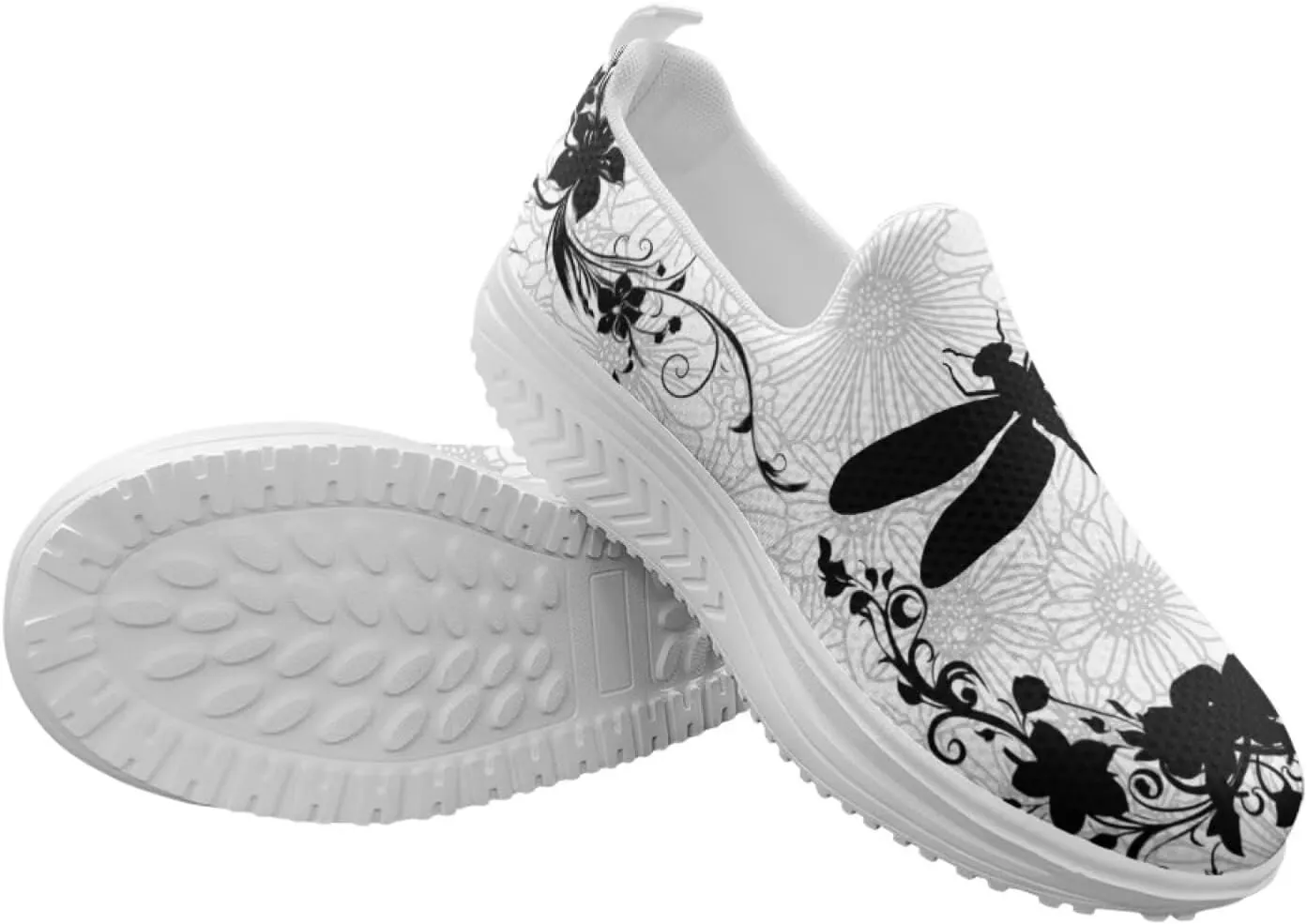 Howilath Slip on Sneakers Womens Platform Shoes Casual Sport Shoes Anti-Skid Running Sneakers with Thick Rocking Bottom