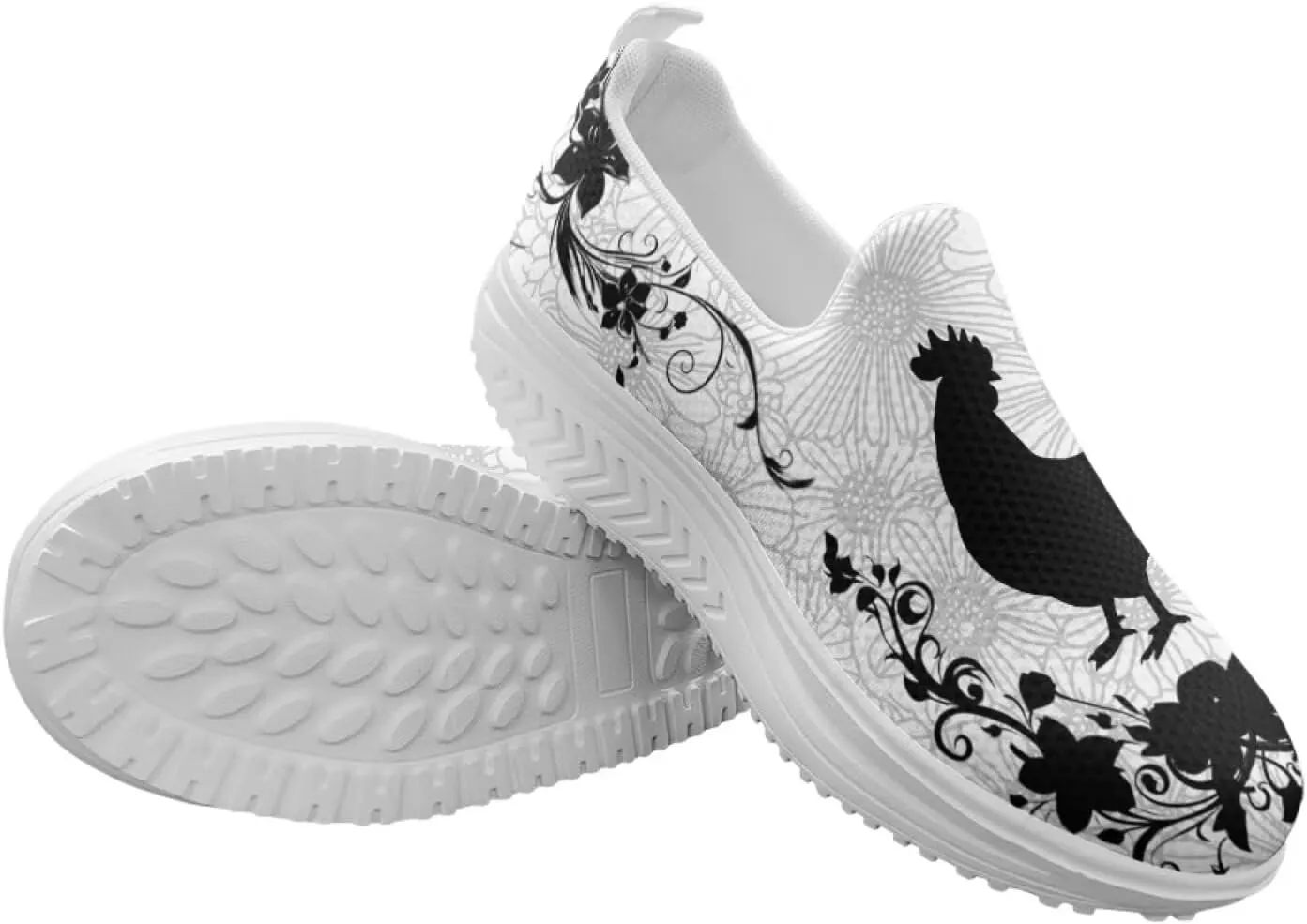 Howilath Slip on Sneakers Womens Platform Shoes Casual Sport Shoes Anti-Skid Running Sneakers with Thick Rocking Bottom