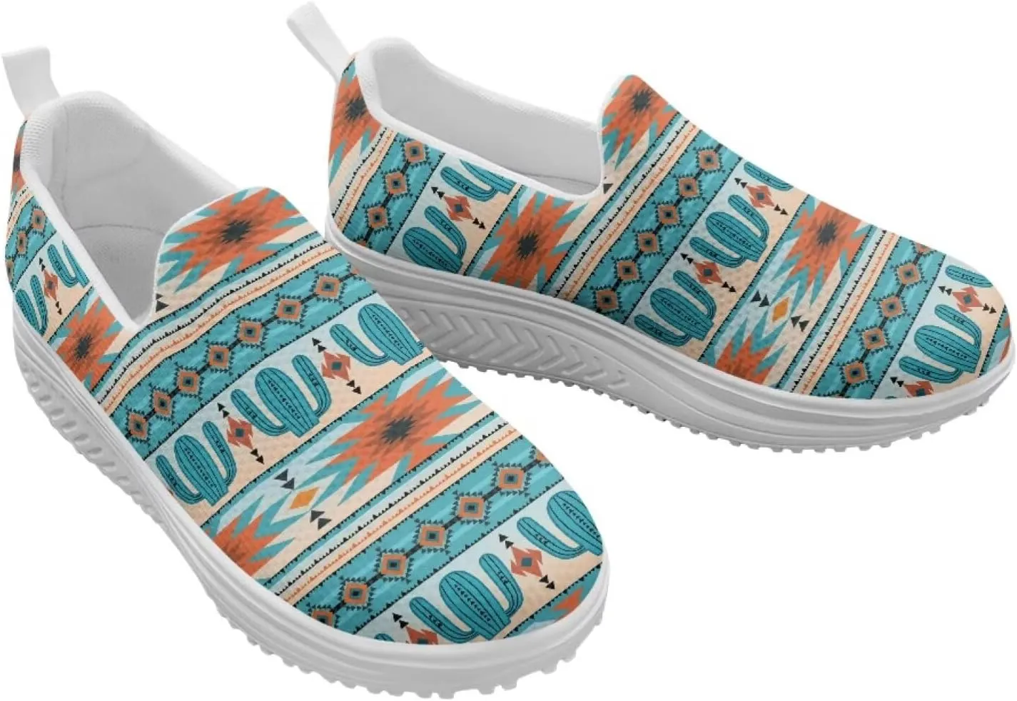 Howilath Slip on Sneakers Womens Platform Shoes Casual Sport Shoes Anti-Skid Running Sneakers with Thick Rocking Bottom