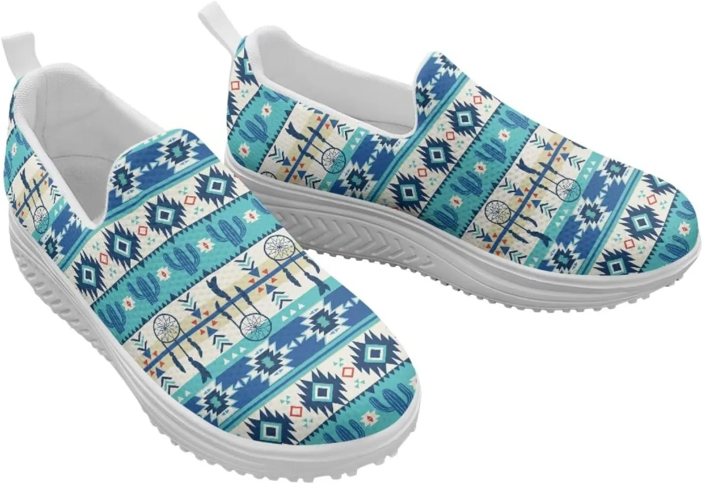 Howilath Slip on Sneakers Womens Platform Shoes Casual Sport Shoes Anti-Skid Running Sneakers with Thick Rocking Bottom