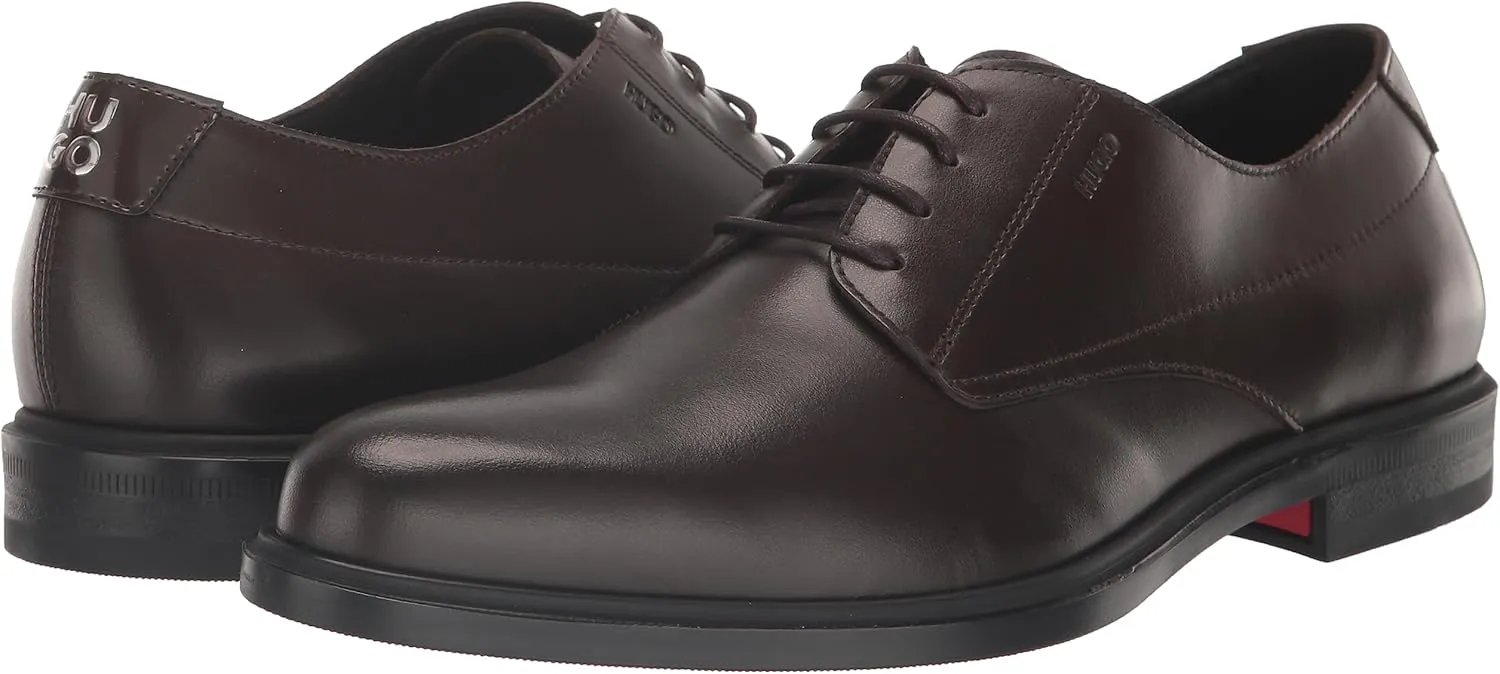 HUGO Men's Kerr Shiny Leather Derby Dress Shoe Oxford