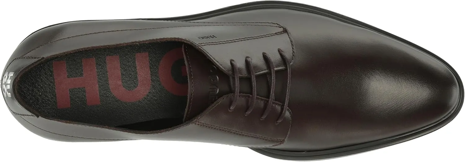 HUGO Men's Kerr Shiny Leather Derby Dress Shoe Oxford