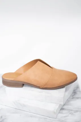 I Mean Business Camel Brown Flat Mules