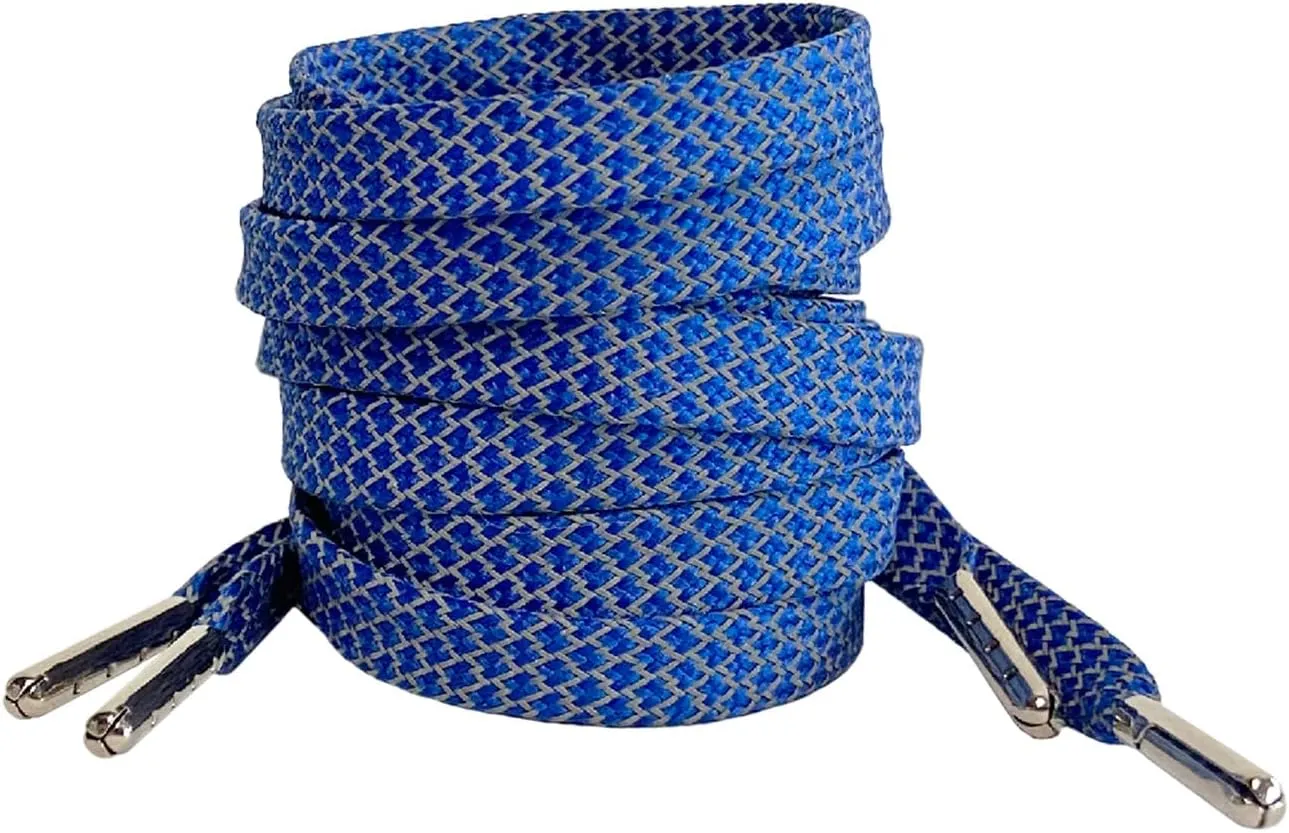 Iron head Flat Shoe Laces Reflective,for Sport Sneakers Skates Boots 9 Different Lengths 6 Colors