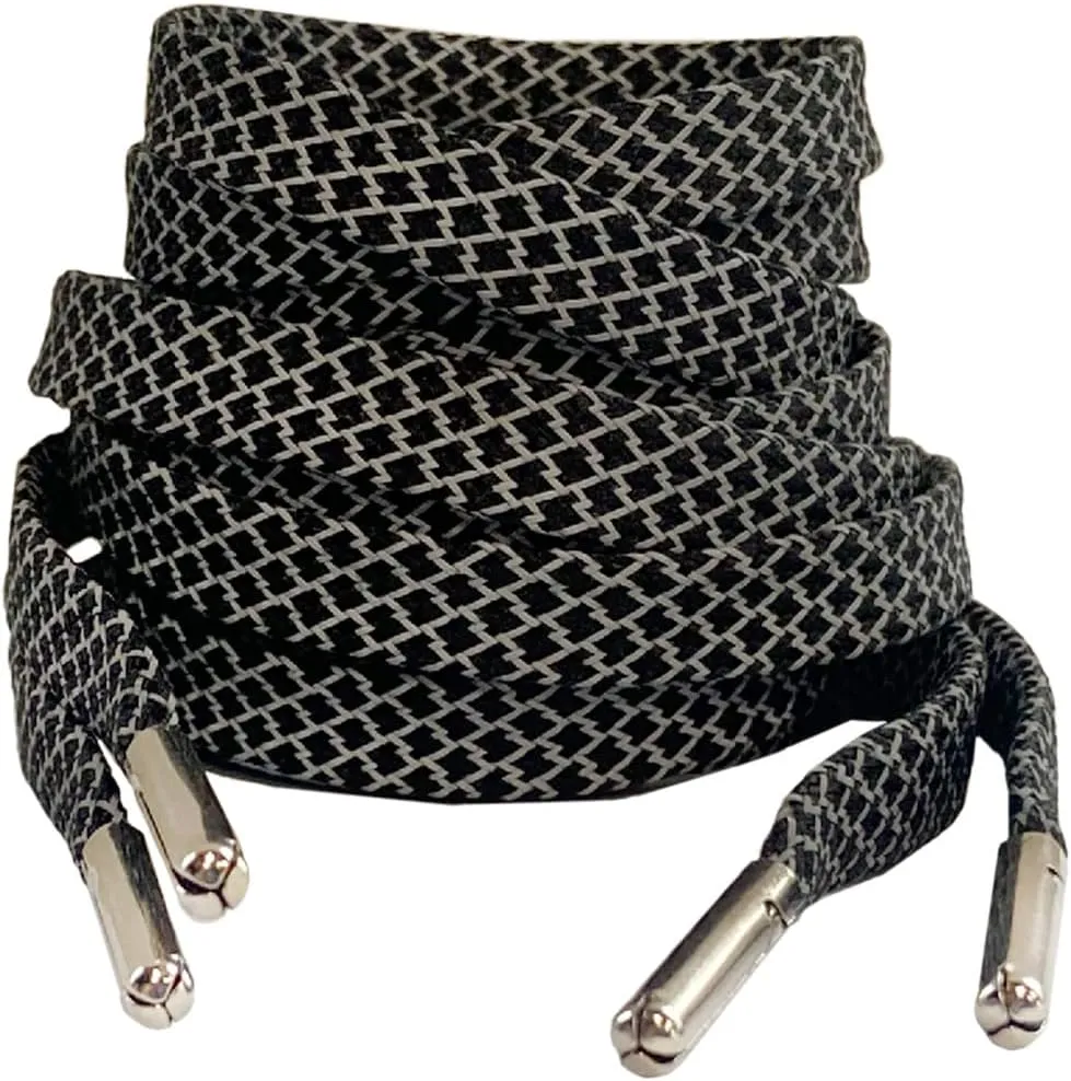 Iron head Flat Shoe Laces Reflective,for Sport Sneakers Skates Boots 9 Different Lengths 6 Colors