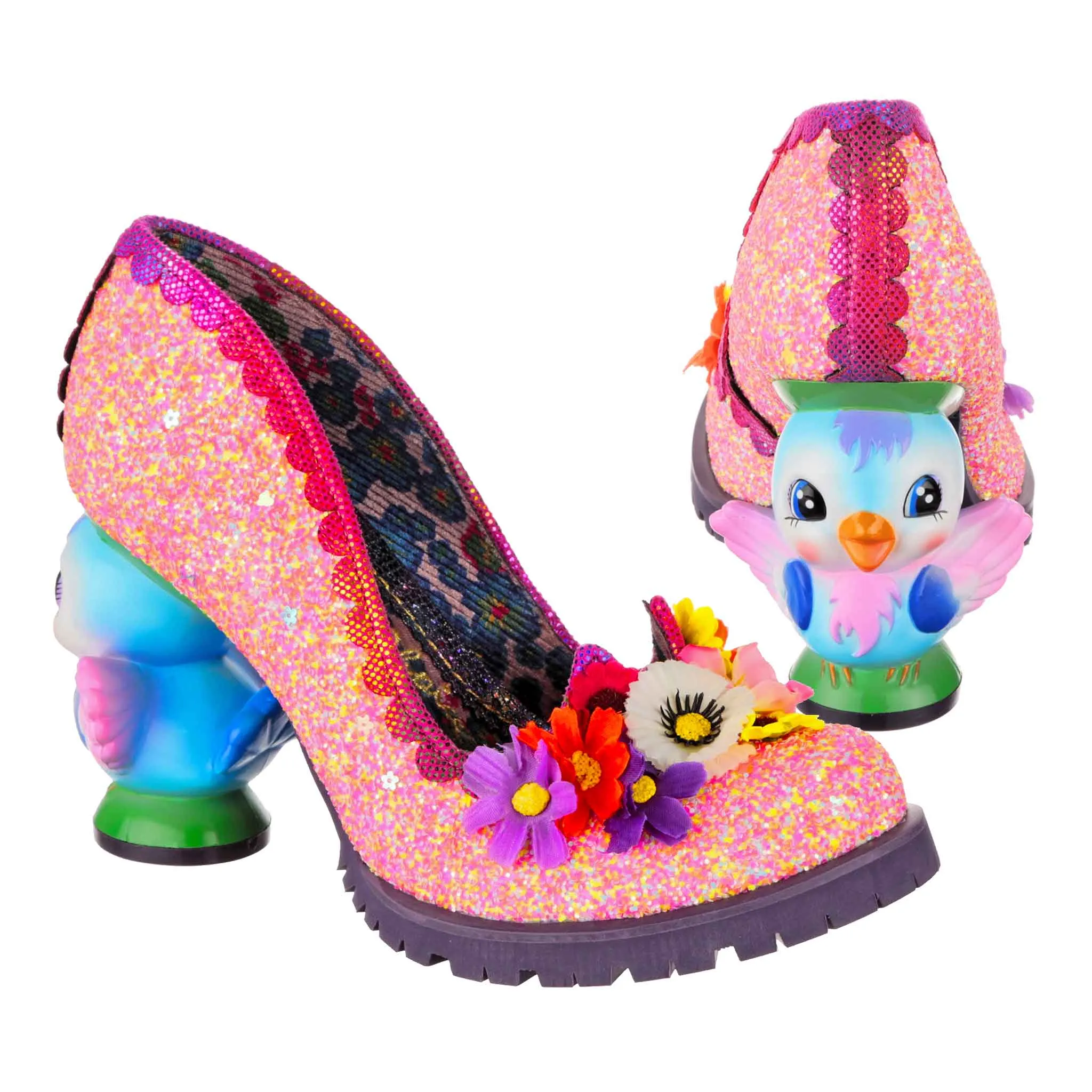 Irregular Choice Womens Flock Together High Heel - Pink