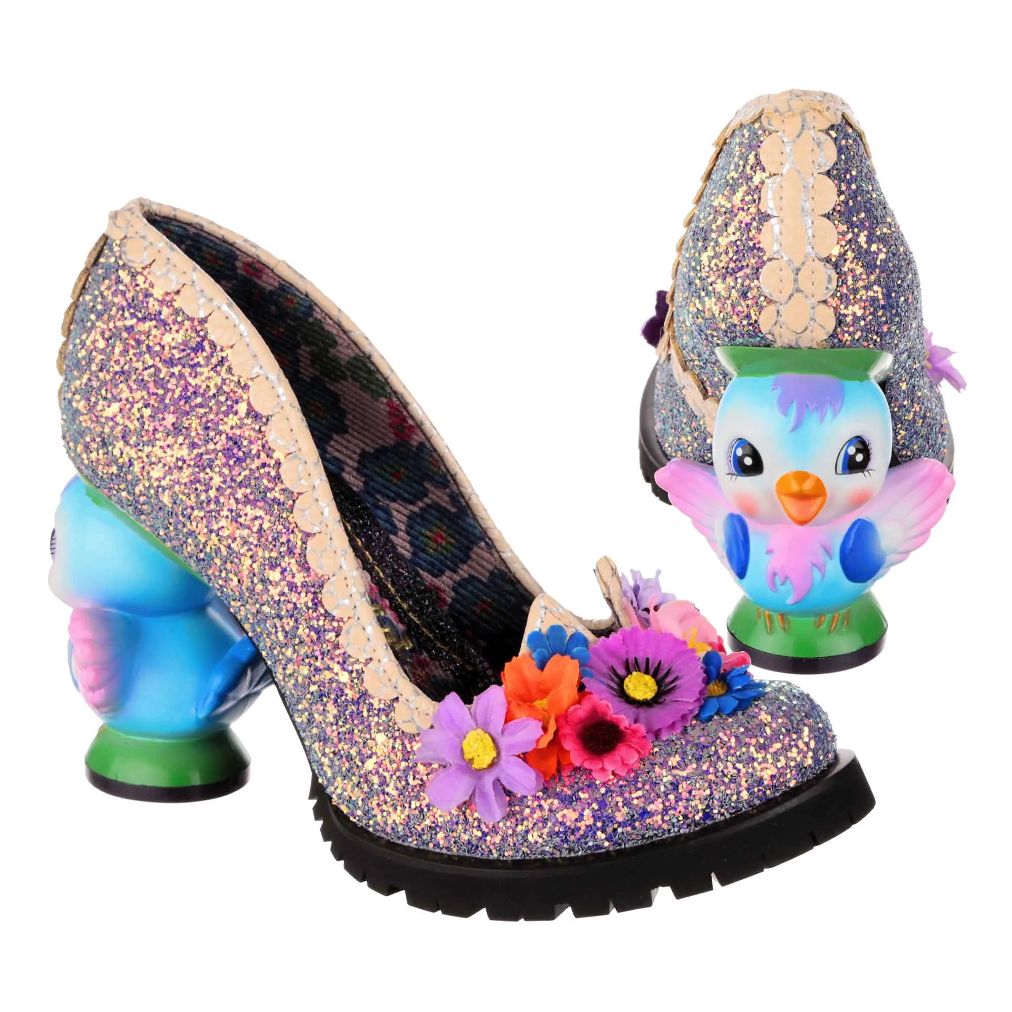 Irregular Choice Womens Flock Together High Heel - Purple