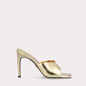 KALINA GOLD METALLIC LEATHER MULES