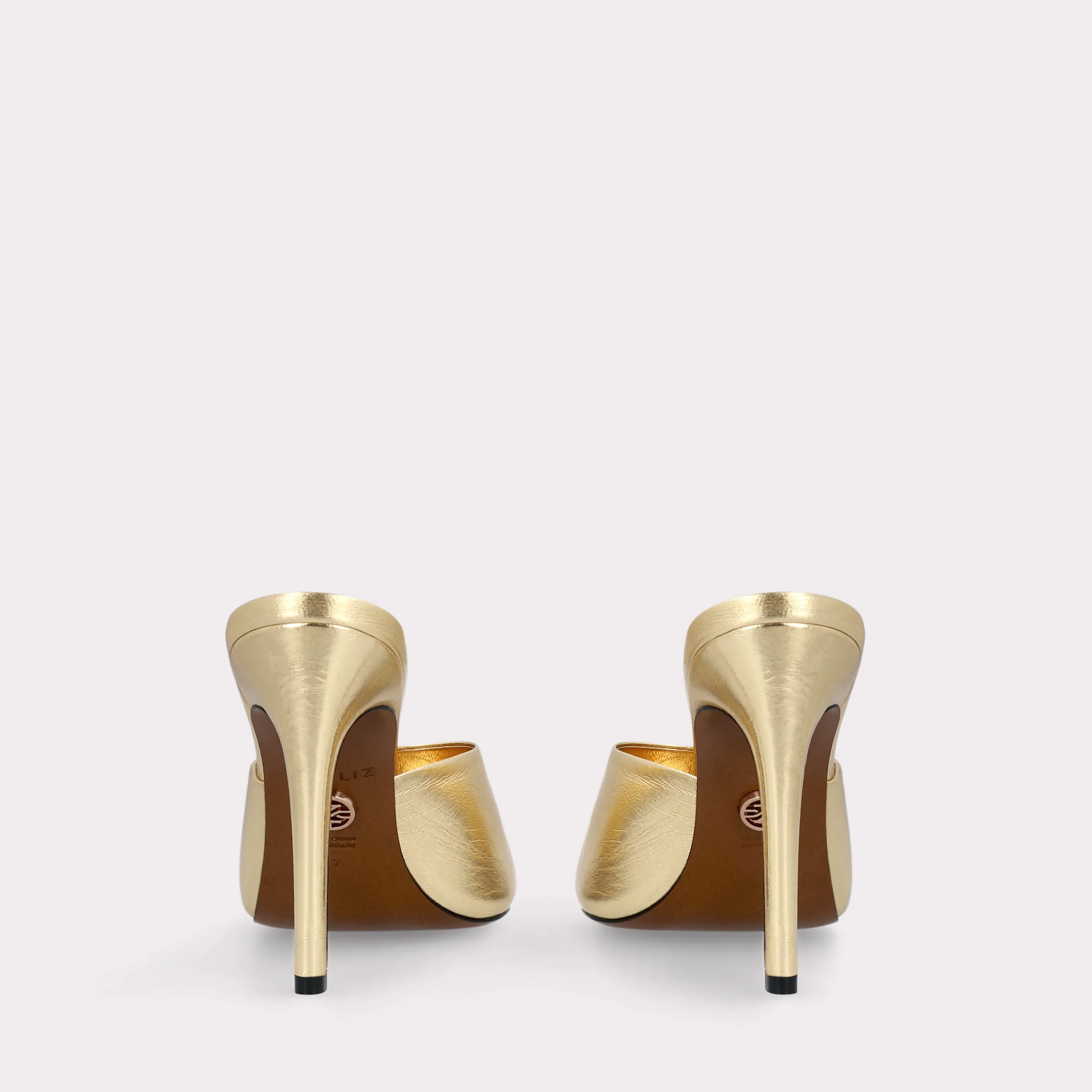 KALINA GOLD METALLIC LEATHER MULES
