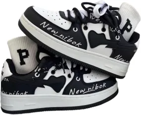 Love Heart Letter Print Platform Fashion Sneakers Skate Shoes Gifts Aesthetic Casual Chunky Shoes for Women