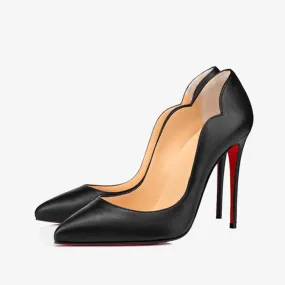 Luxurious Black Calf Leather Stiletto Pump