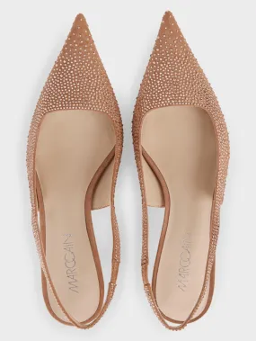 Marc Cain Soft Rose Slingback Pumps With Crystals WB SD.06 L22 COL 203