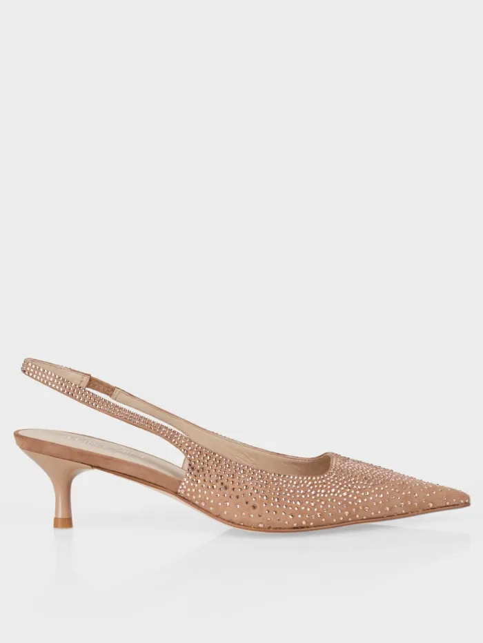 Marc Cain Soft Rose Slingback Pumps With Crystals WB SD.06 L22 COL 203