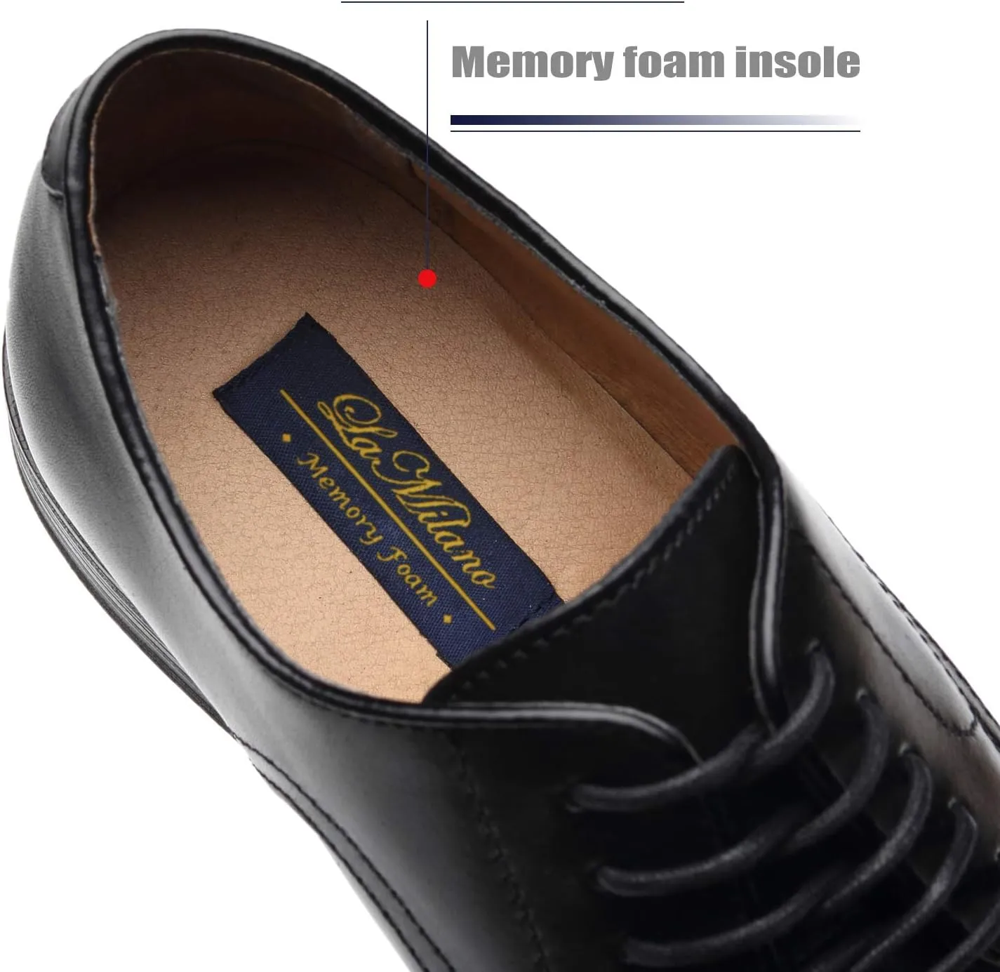 Men Dress Shoes Lace-up Leather Oxford Classic Modern Formal Business Comfortable Dress Shoes for Men