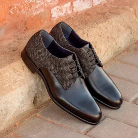 Men's Derby Leather Shoes Wide Plus Size Grey Black 2534