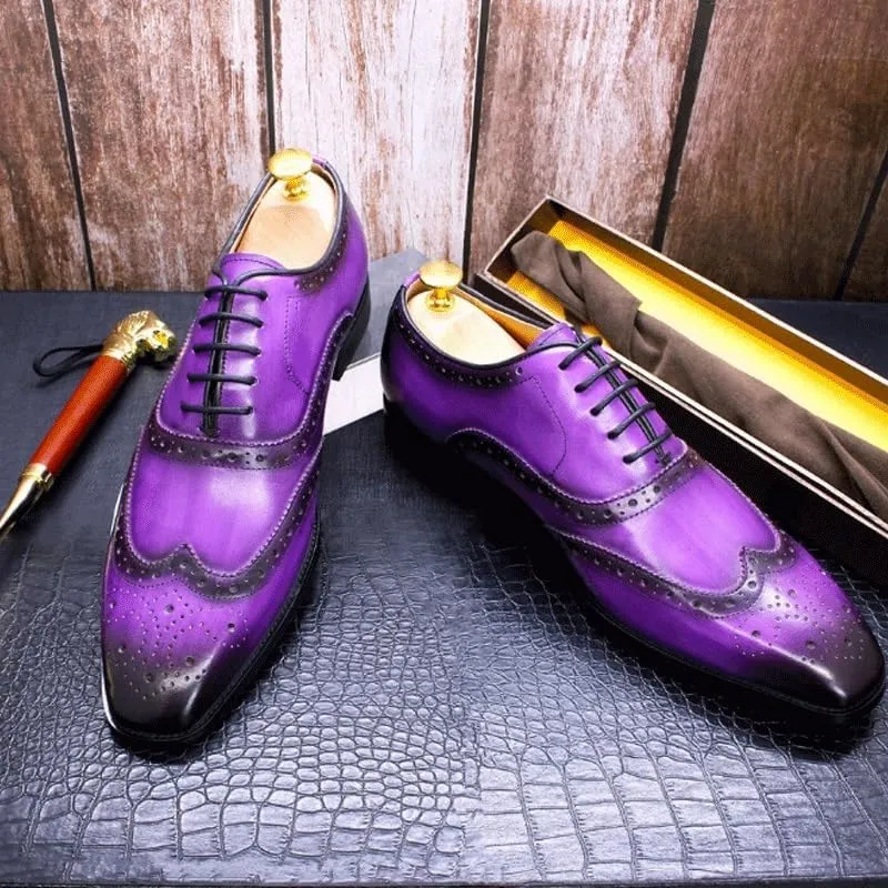 Men's Genuine Leather Low Oxford Gentleman Wedding Business Work Office Outdoor Party Casual Shoes Formal Sneakers
