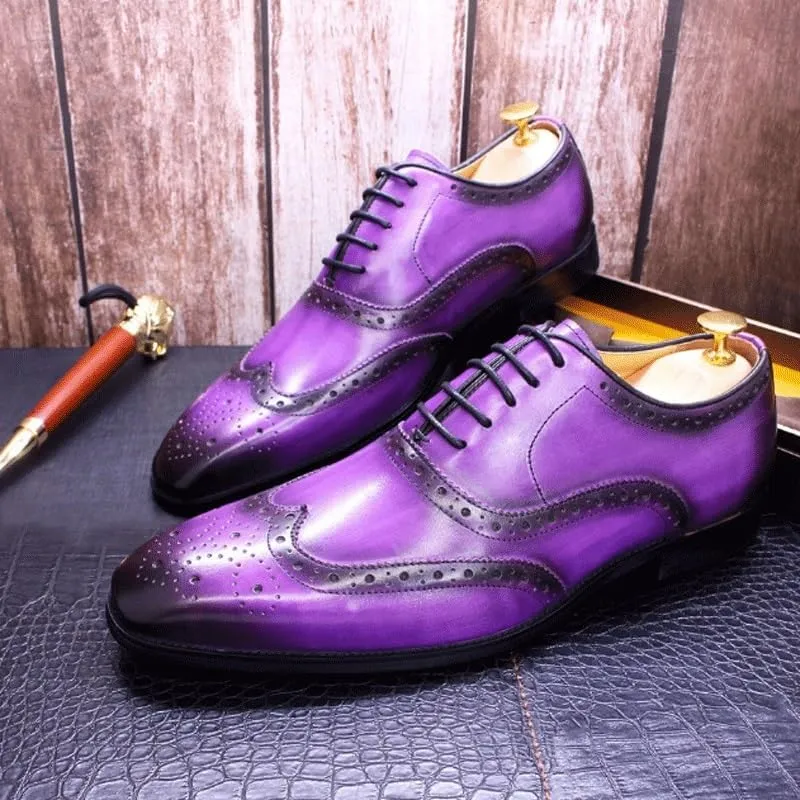 Men's Genuine Leather Low Oxford Gentleman Wedding Business Work Office Outdoor Party Casual Shoes Formal Sneakers